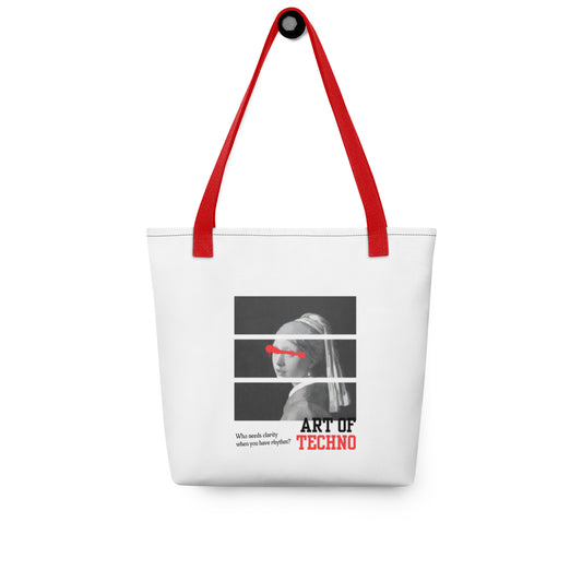 Art of Techno Red Tote bag