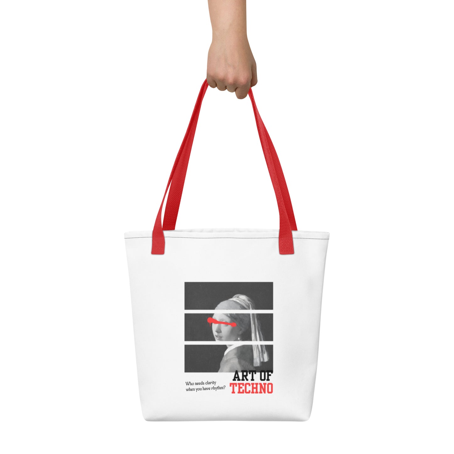 Art of Techno Red Tote bag