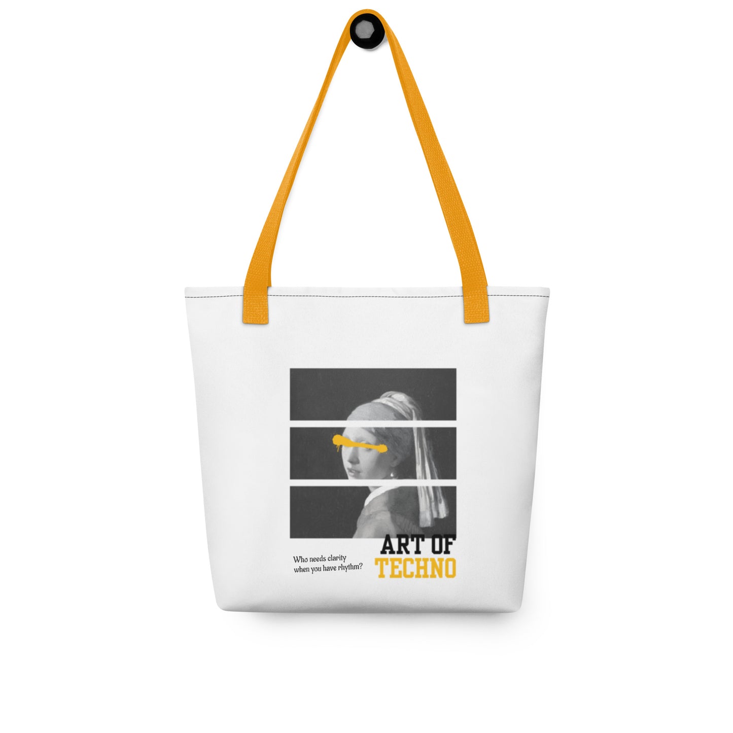 Art of Techno Yellow Tote bag