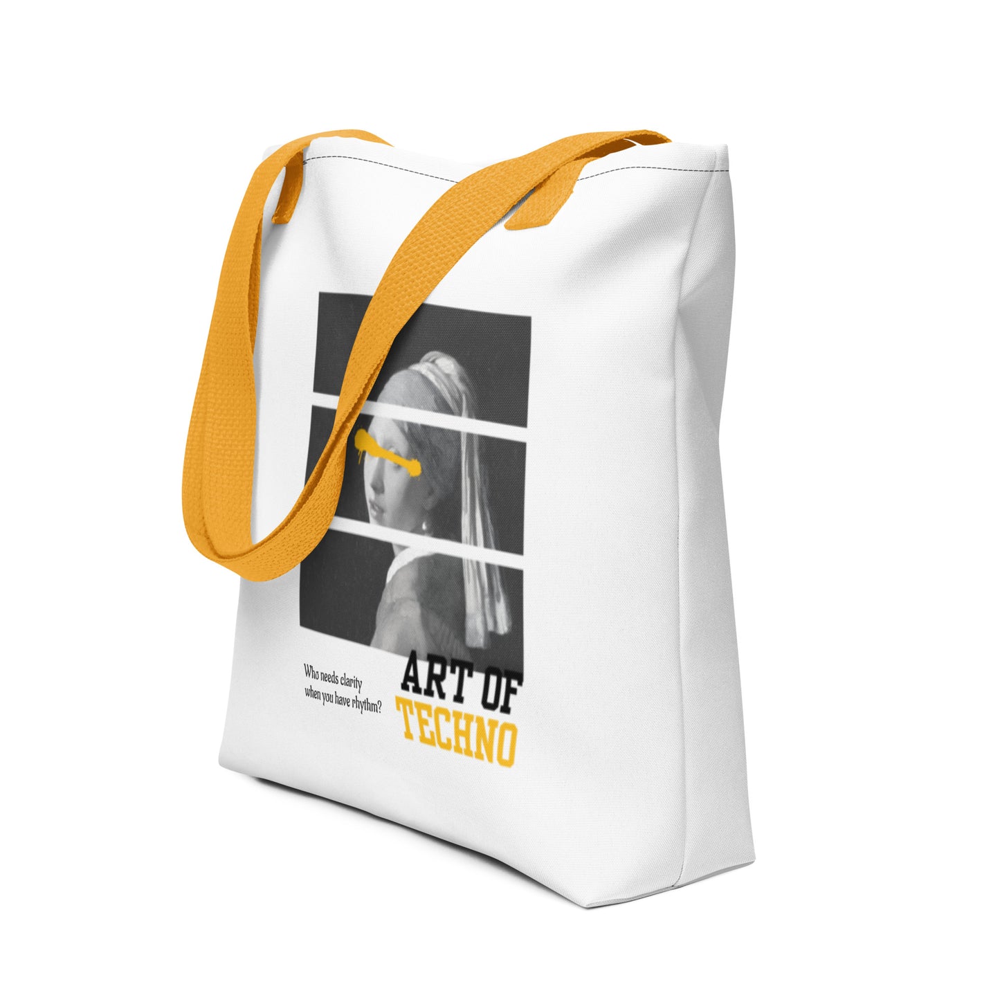 Art of Techno Yellow Tote bag