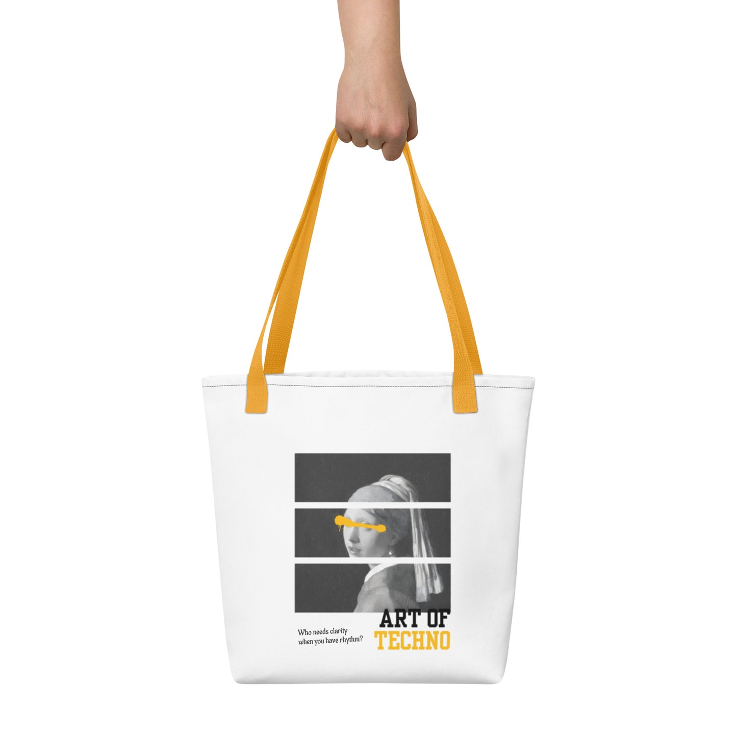 Art of Techno Yellow Tote bag