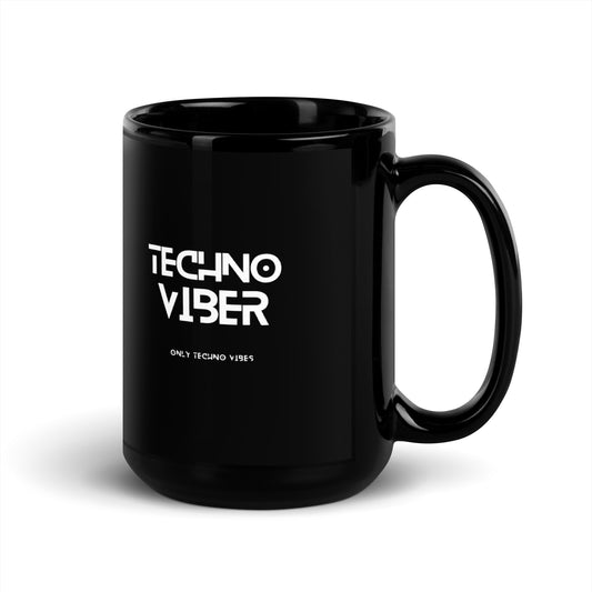 Technoviber black glossy mug