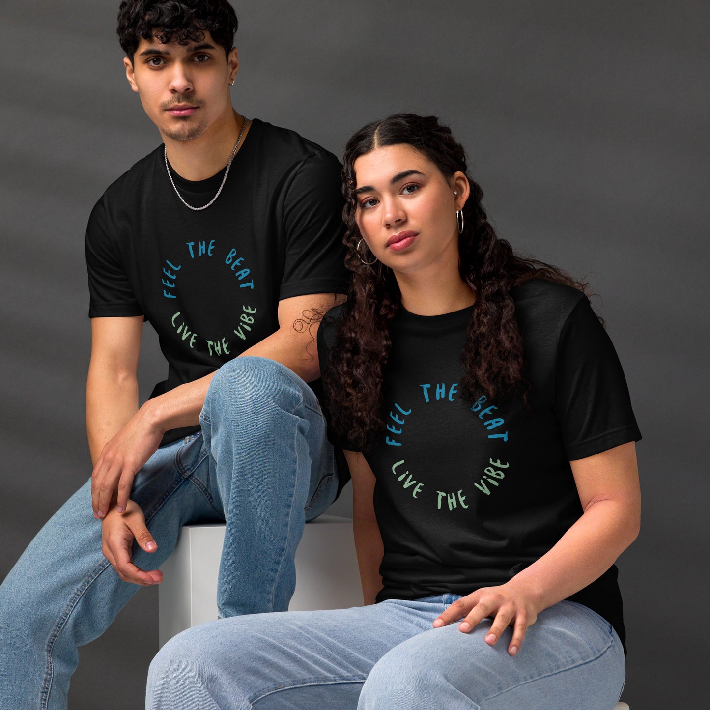 Feel the beat, live the vibe! Unisex staple eco t-shirt